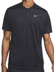 Поло теннисное Nike Men's Court Dri-Fit Blade Solid Polo - black/white