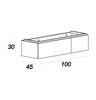 Cezares 55076 AVRIL Подвесной шкафчик с двумя выдвижными ящиками 55076 Rovere tabacco 100х45х32