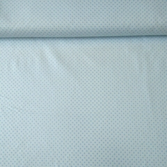 Ткань хлопковая голубой горошек 3 мм на белом, отрез 50*80 см