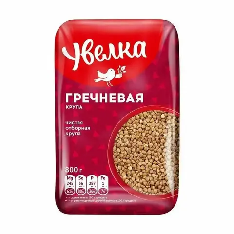 Крупа Увелка Гречневая Экстра 800г, шт