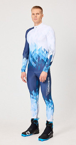 Элитный лыжный гоночный комбинезон Nordski Race Blue