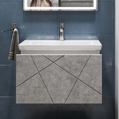 Тумба под раковину Geometry 600-0-1 (Como) навесная бетон