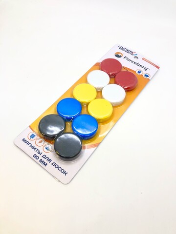 Набор магнитов FORCEBERG для магнитной доски, D30 мм, 10 шт