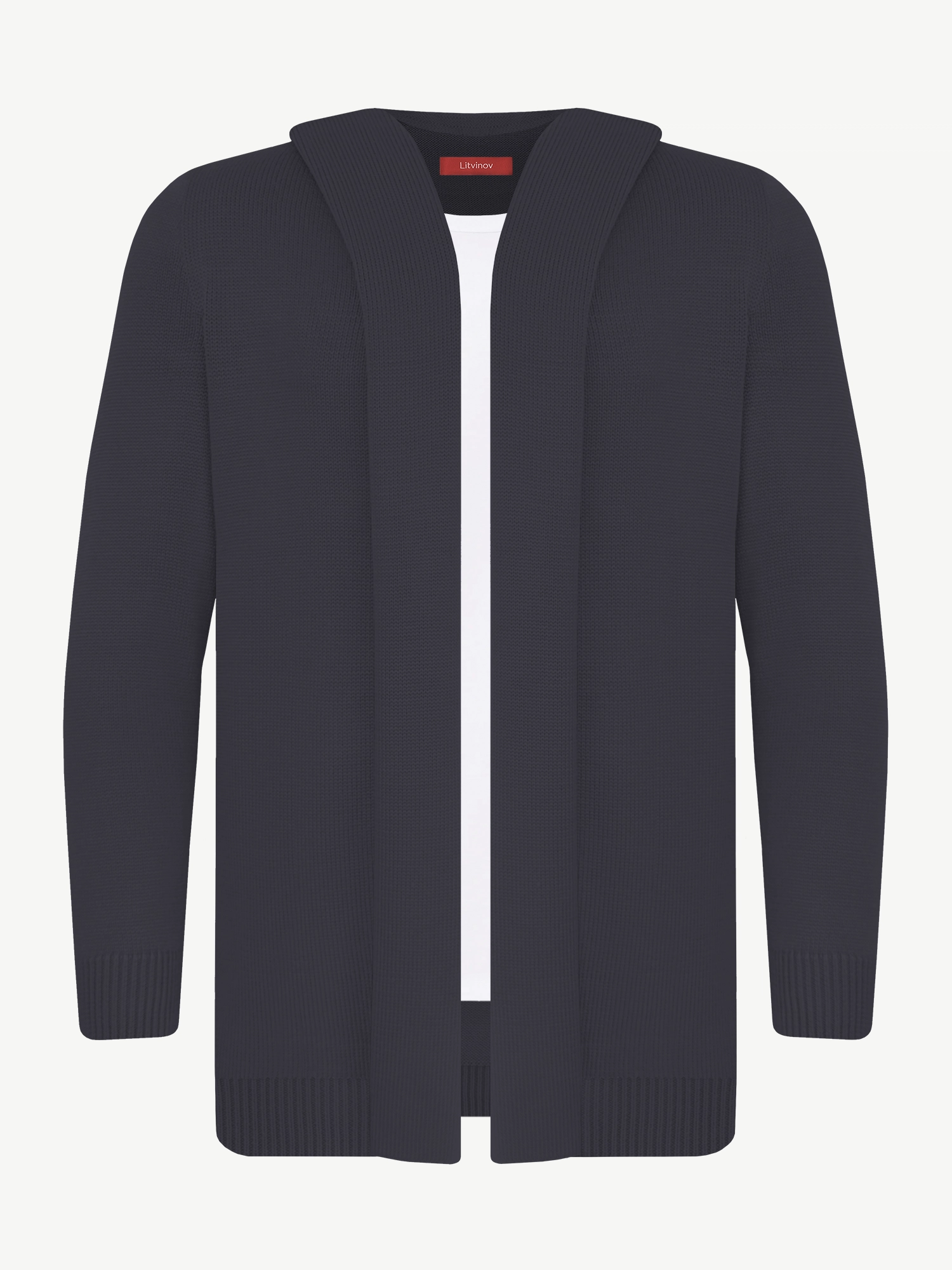 Кардиган с капюшоном из экохлопка