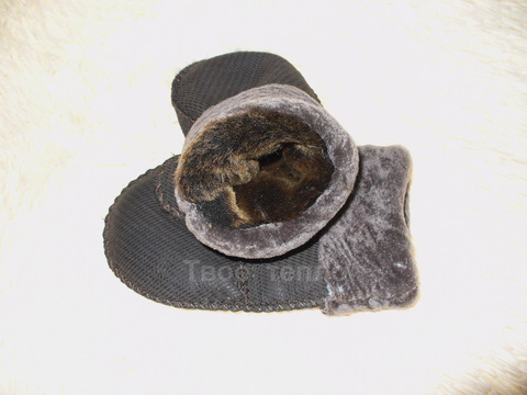 Детские варежки из дубленой кожи