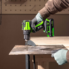 Дрель-шуруповерт Greenworks DD560 24V (30/60Нм) аккумуляторная, с АКБ 2×2 А/ч и ЗУ