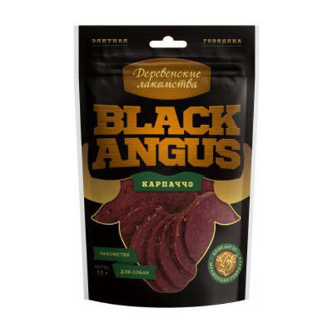 Деревенские лакомства для собак Black Angus карпаччо из говядины 50г