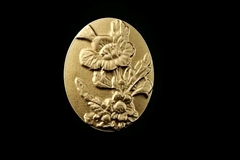 Силиконовый молд камея Цветы № 37