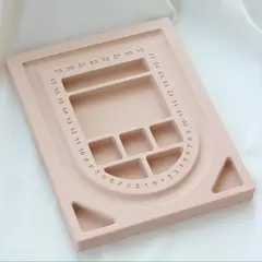 Планшет для сборки колье, 20*25*2 мм, ячейка 16 см, тёплый беж, ФТ027