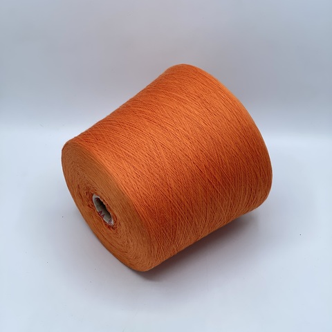 Бобинная пряжа,Cotton combed, 1693м. 100%Хлопок, Морковный сок(791), 39032