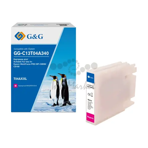 GG-C13T04A340 G&G струйный пурпурный картридж для Epson WorkForce WF-C8190/WF-C8690 (8000стр)