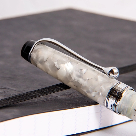 Ручка шариковая Aurora Luna Aurea Minima LP, White Marbled RT (AU-057-M)