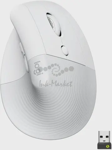 Мышь беспроводная Logitech Lift Vertical Ergonomic WHITE/PALE GREY (4000dpi 6but) (910-006480)