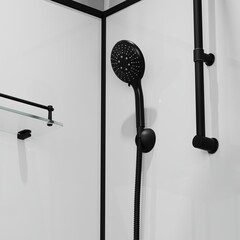 Душевая кабина Niagara Standart (90х90х225) черный, стекло прозрачное
