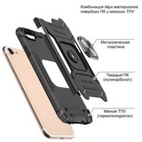 Противоударный чехол Strong Armour Case с кольцом для iPhone 6, 6s, 7, 8, SE 2020, SE 2022 (Черный)