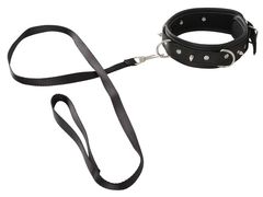 Черный ошейник Collar and Leash с поводком - 