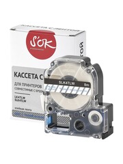 Кассета с лентой S'OK by Sakura Printing K4TLW для Epson , голубой на прозрачном, 12мм, 8м