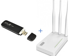 Netis MW5230 Роутер 2.4 ГГц, N300, входной интерфейс: 3G/4G, 4 порта 10/100Base-TX, USB-порт, поддержка 3G модемов