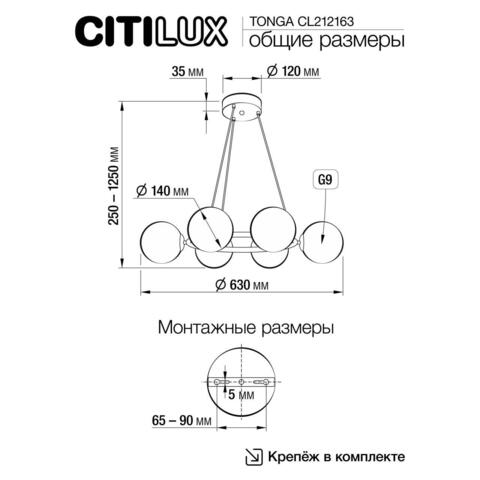 Люстра на штанге Citilux Tonga CL212163