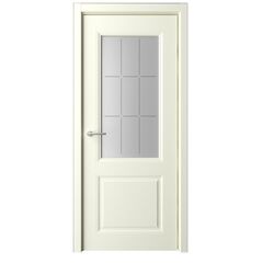 Купить Межкомнатная дверь эмаль Стиль 1 слоновая кость остеклённая