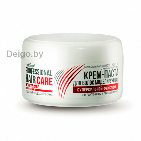 Крем-паста для волос моделирующая суперсильной фиксации с d-пантенолом и протеинами риса , 85 гр (  Professional Hair Care  )