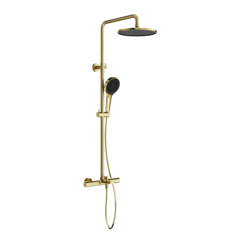 Sancos Etna SC9008BG Душевая стойка с термостатом и изливом, цвет: брашированное золото фото
