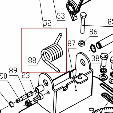 Пружина возвратная ПУЛЬСАР ПО 355-2400 (792-087-088)