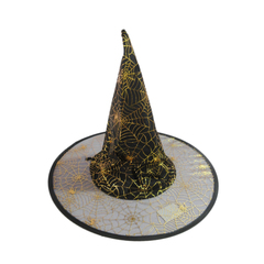 Шляпа ведьмы, Паутинка, Черный, 1 шт.