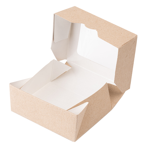 Коробка крафт с окном 10,5*8*4 см