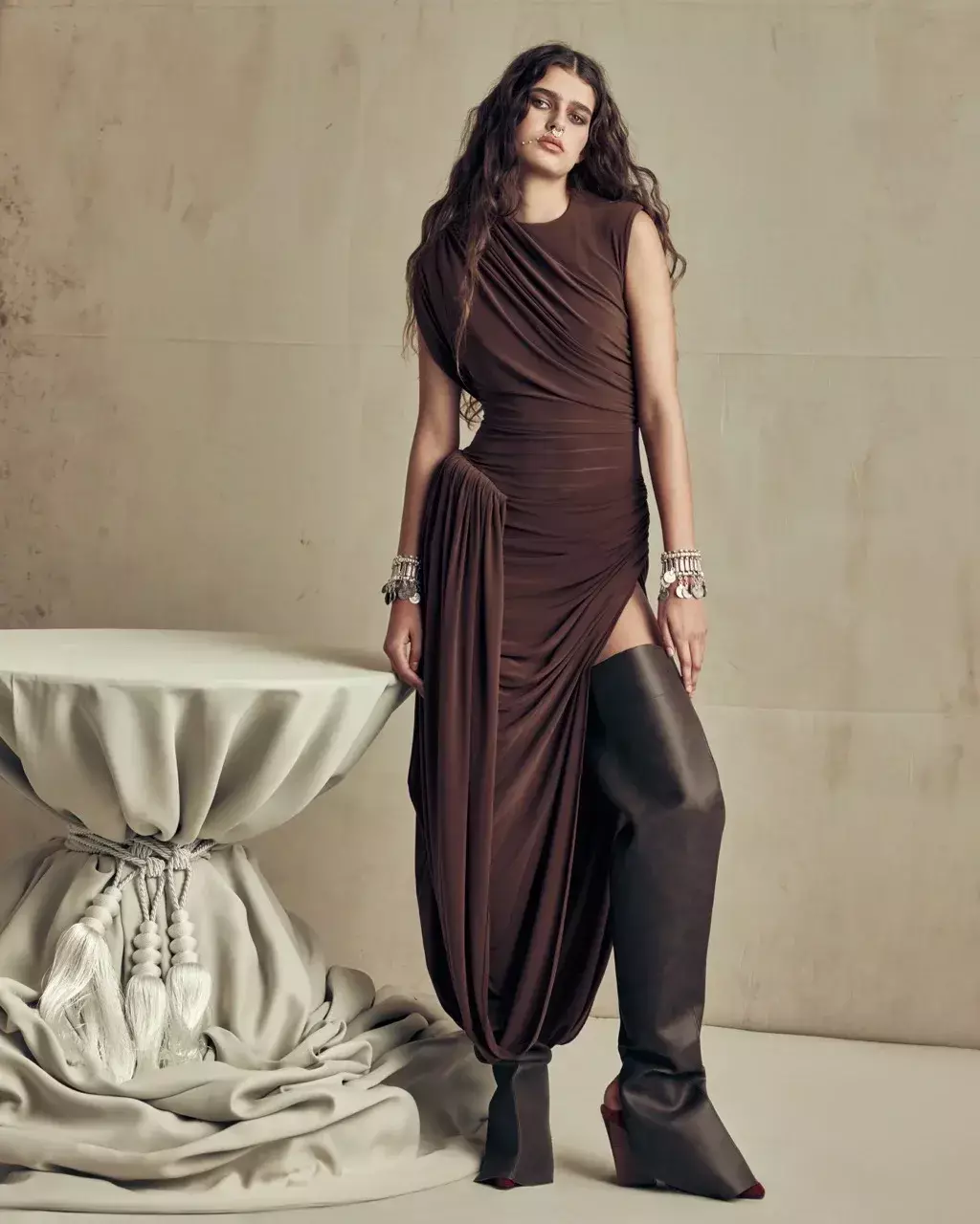 Платье с буфом