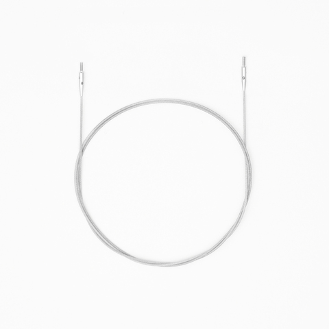 Тросик для съемных спиц Petite, длина 76см (готовая длина с спицами 100см) - нержавеющая сталь с нейлоновым покрытием с серебристыми разъемами,заглушки 4шт, кабельный ключик 2шт