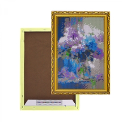 
          Алмазная мозаика Alingar, на подрамнике, с полным заполнением, (глянц), 20х30 см, 20 цветов, "Нежные цветы в вазе"