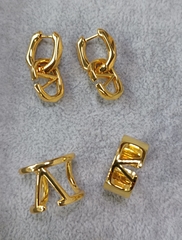 Кольцо широкое Valentino из латуни в позолоте