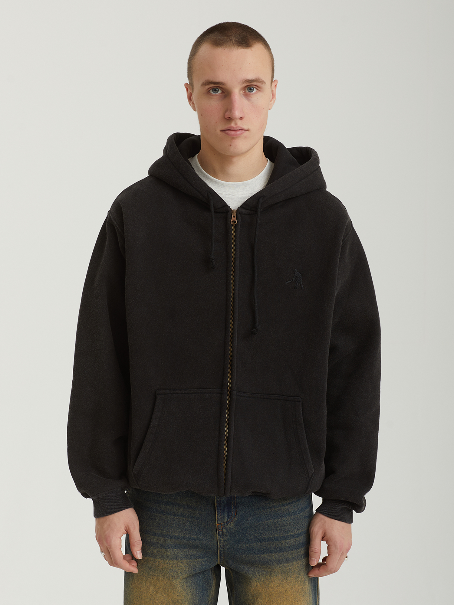 Мужская Толстовка Solid Workers Zip R46
