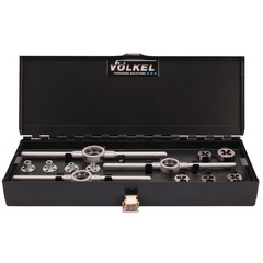 Набор плашек М3-М12 DINEN22568 HSS-G 20/25/30/38мм 19пр Volkel 49599