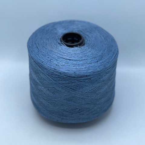 Бобинная пряжа, Linette Pailletes, 450м, 80% Лен, 20% Полиэстер(пайетка), Голубой+пайетка. 37925