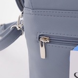 Сумка Саломея 1070 гладкий серо-голубой