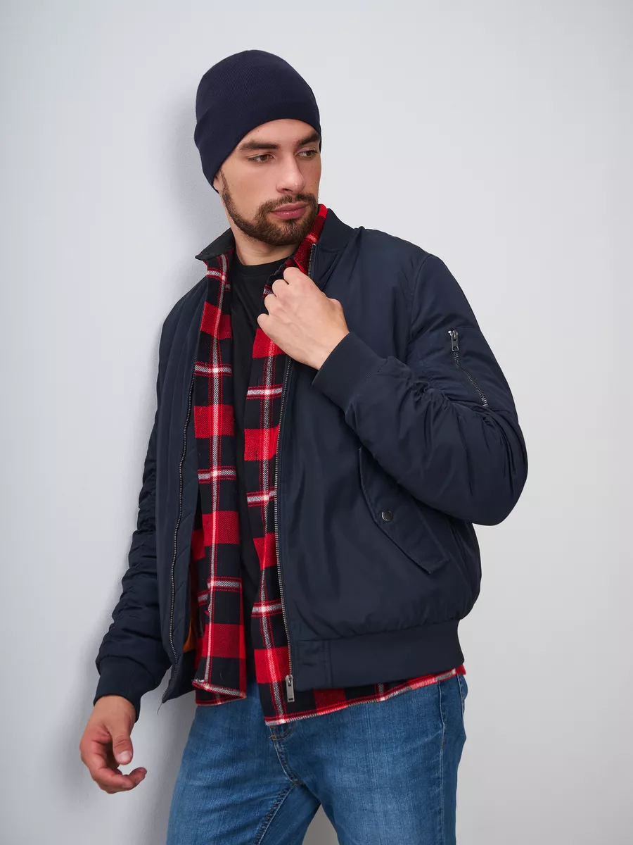 Шапка зимняя на флисе бини вязаная осень