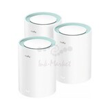 Бесшовный Mesh роутер Cudy M1300(3-Pack) AC1200 10/100/1000BASE-TX белый (упак.:3шт)