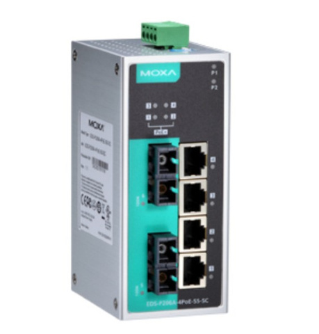 Коммутатор PoE MOXA EDS-P206A-4PoE-SS-SC