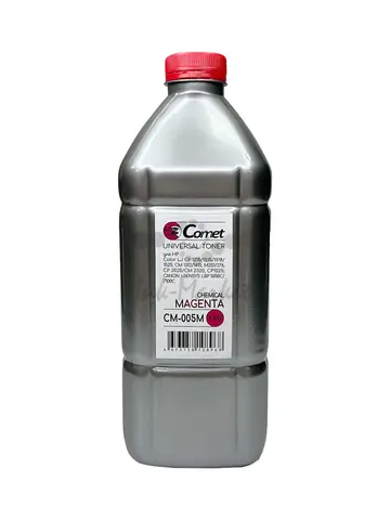 Тонер COMET тип CM-005M Универсал для HP Color - фл 1 кг, пурпурный, Chemical, Silver ATM