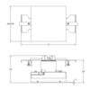 Gessi BINARIO Модуль 200х200 мм., хромотерапия, установка Shift-Fix, цвет Mirror Steel 61108#238