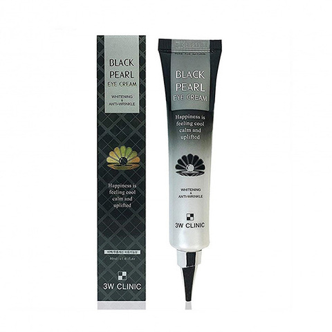 3W Clinic Black Pearl Eye Cream Whitening - Крем для глаз с экстрактом черного жемчуга