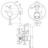 Damixa 367100300 Scandinavian Pure. встраиваемый смеситель для ванной - душа. чёрный