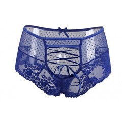 Трусики на высокой посадке Lace Strappy, синие, XS-S