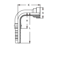 Фитинг DN 25 SFS CAT 1 47.6 (90) CS удлинен. К=150 TIEFFE