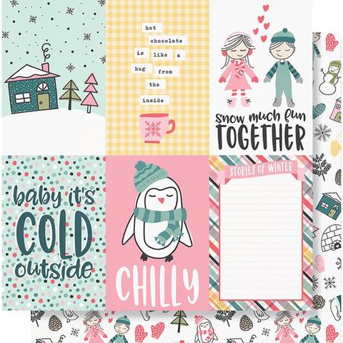 Лист двусторонней бумаги 30х30 см - Simple Stories Collection - Freezin' Season