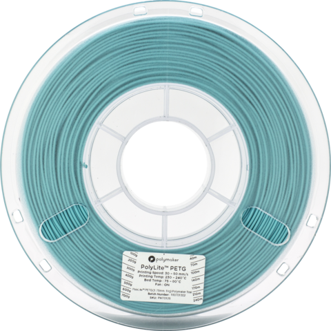 Пластик для 3D-принтера PolyMaker PolyLite PETG, 1.75 мм, 1 кг, Бирюзовый