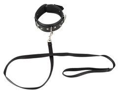 Черный ошейник Collar and Leash с поводком - 