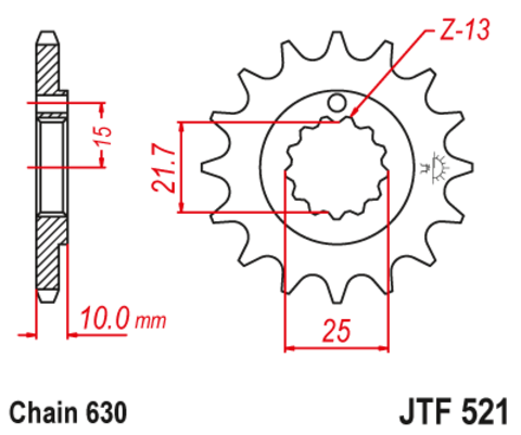 Звезда ведущая JTF521-15